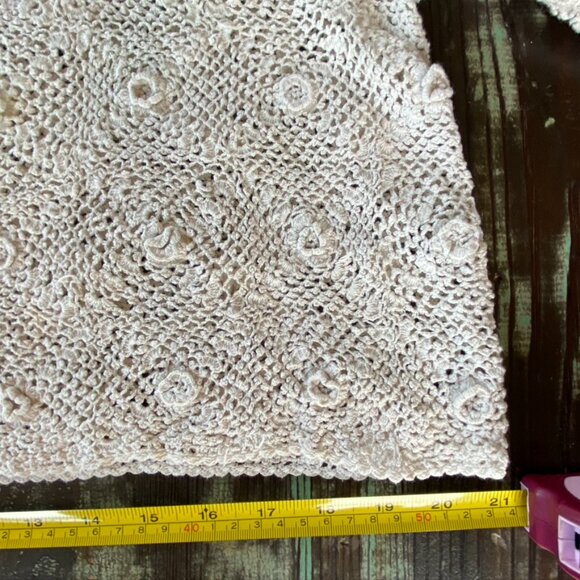 Vintage Magnolia Pearl Crocheted Crop Top S/M - Picture 9 of 12